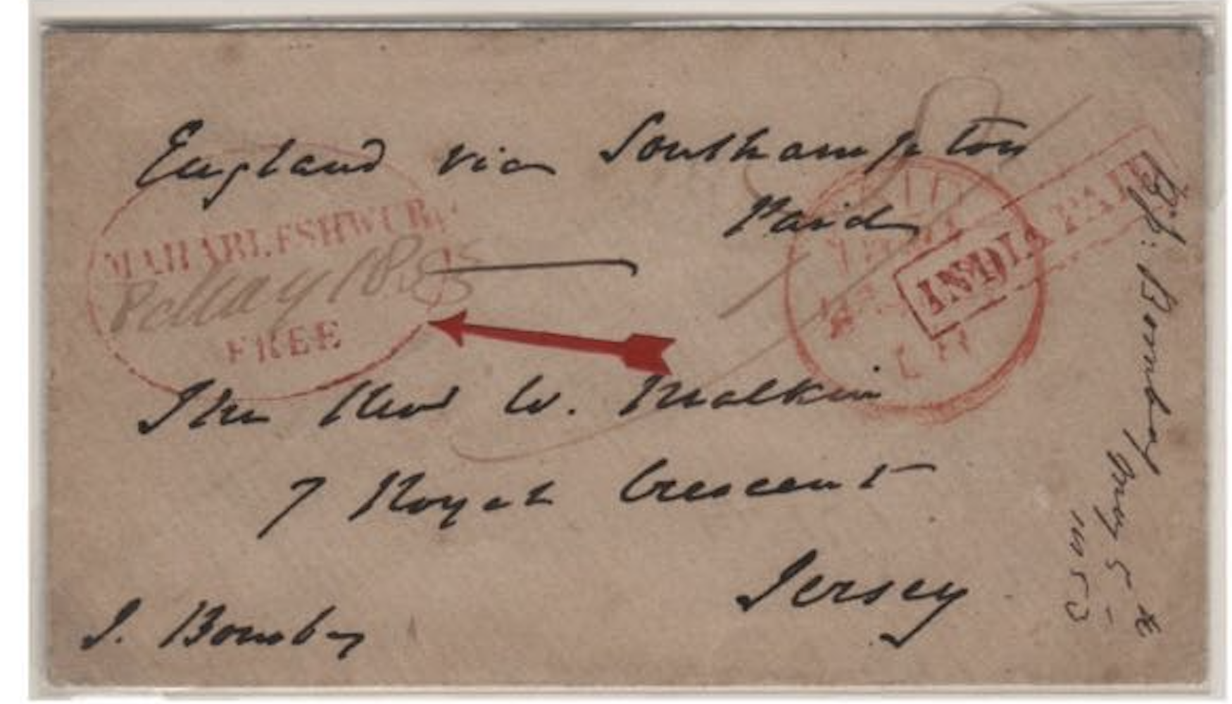 5 May 1853 Mahableshwar HG 3A pre stamp cover — COV-844