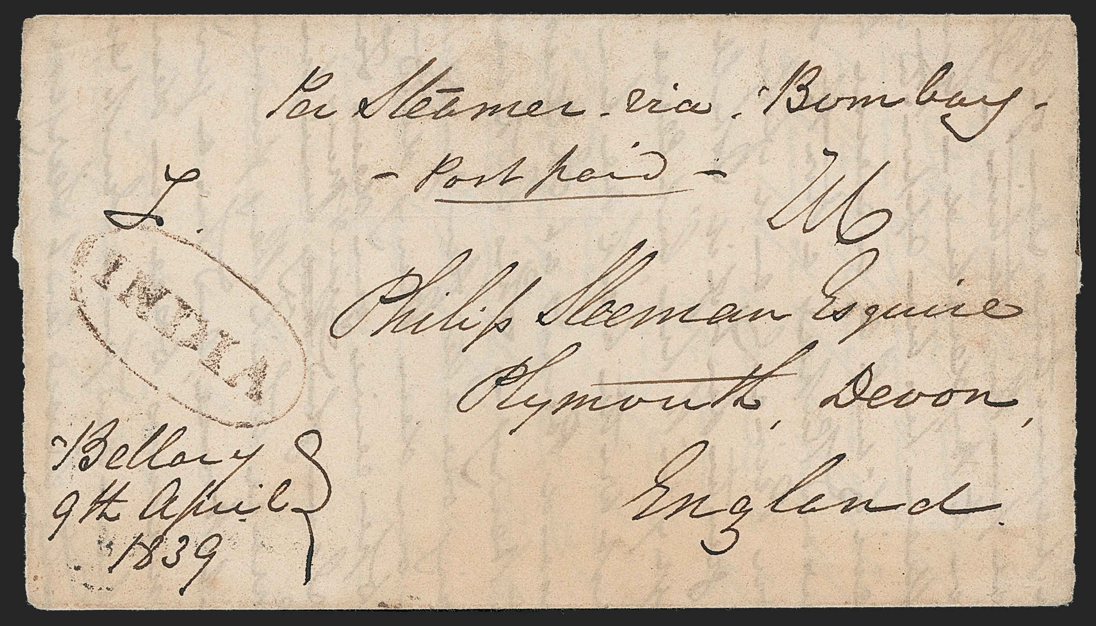 Pre-stamp cover of India — Bellary HG 6, scan 2 (COV-5247)