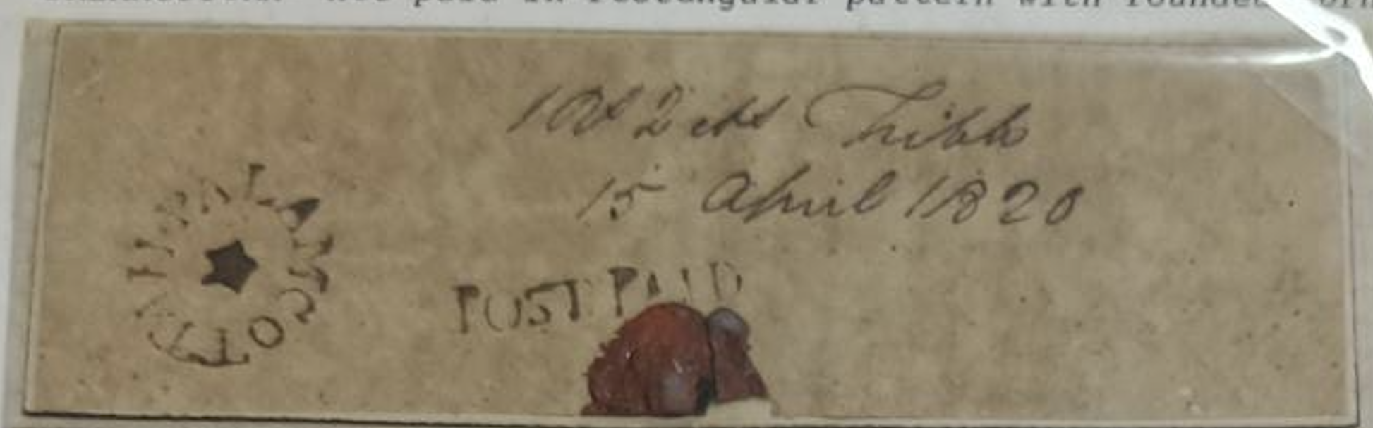 15 April 1820 Palamcotah HG 2 pre stamp cover — COV-2765