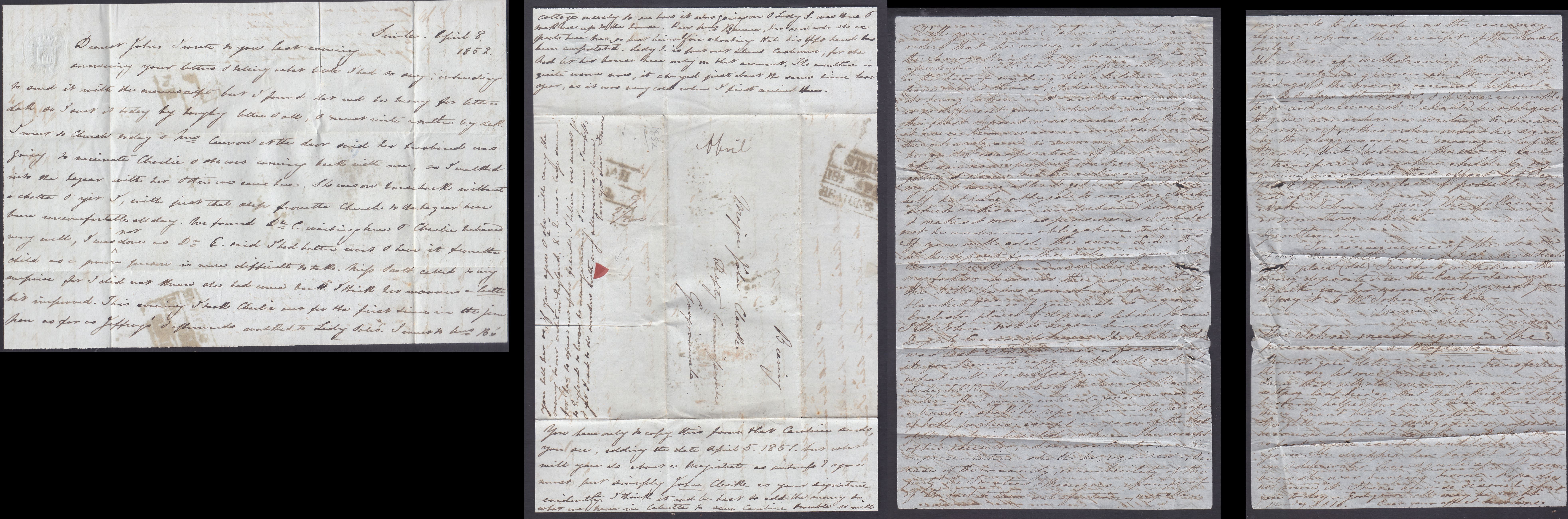 Simla HG 4 pre stamp cover — scan 3 (COV-3765)