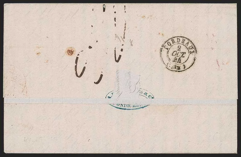 Pondicherry HG 10 pre stamp cover — back (COV-338)