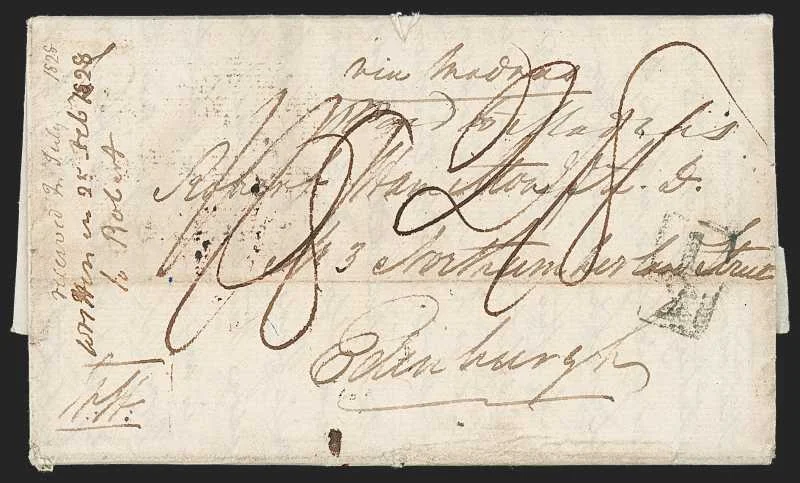 Nagpore HG 1 pre stamp cover — back (COV-672)