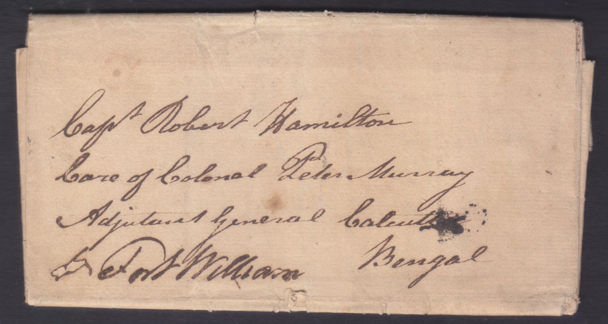 Calcutta HG 11 pre stamp cover — scan 2 (COV-3748)