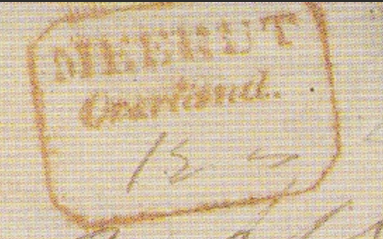 HG 10 handstamp from Merut