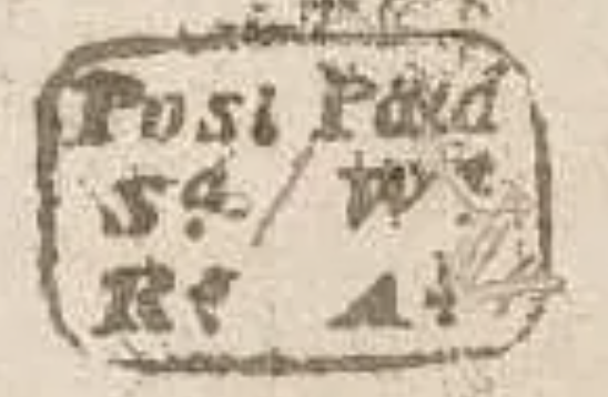Handstruck stamp of India — Burdwan HG 2 pre-1854 handstamp