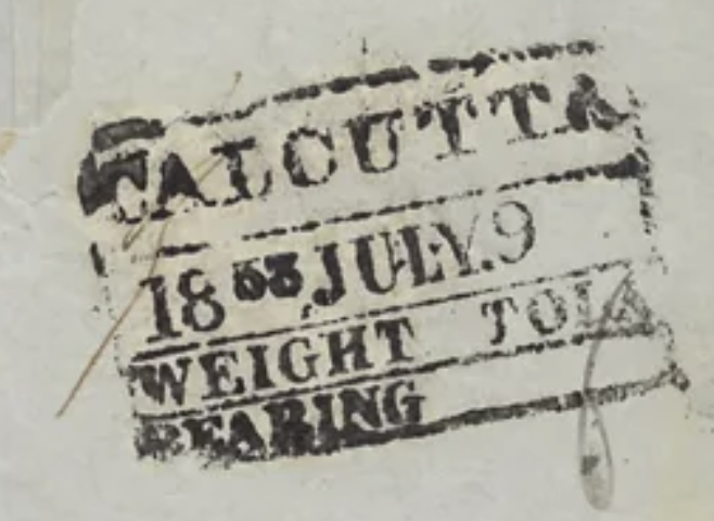 HG 28 handstamp from Calcutta