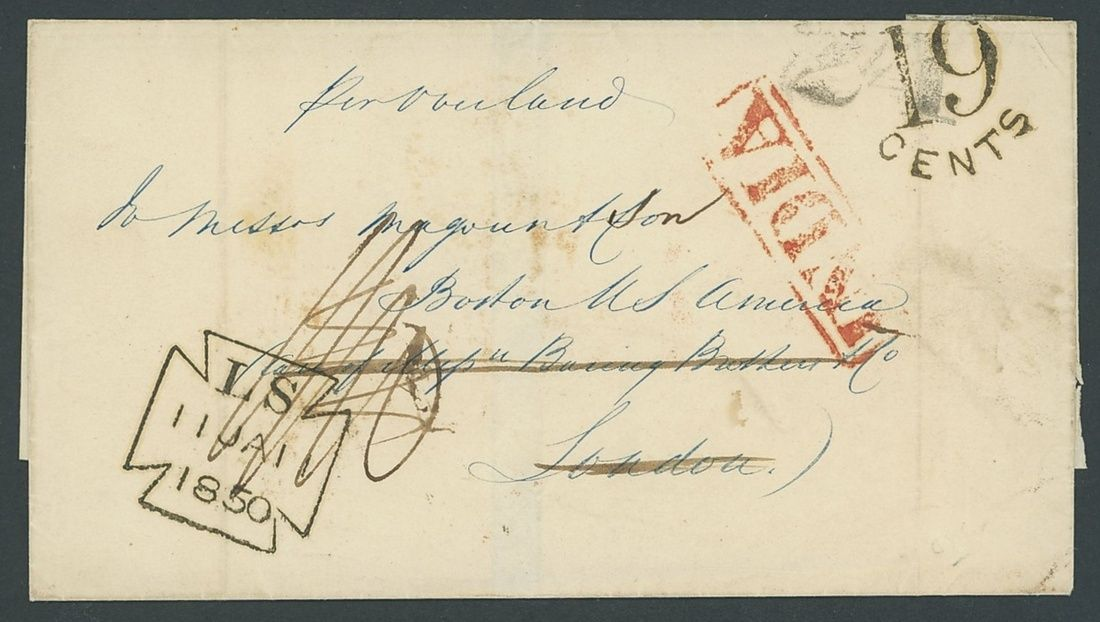 21 November 1849 Calcutta SD17 pre stamp cover — COV-3484