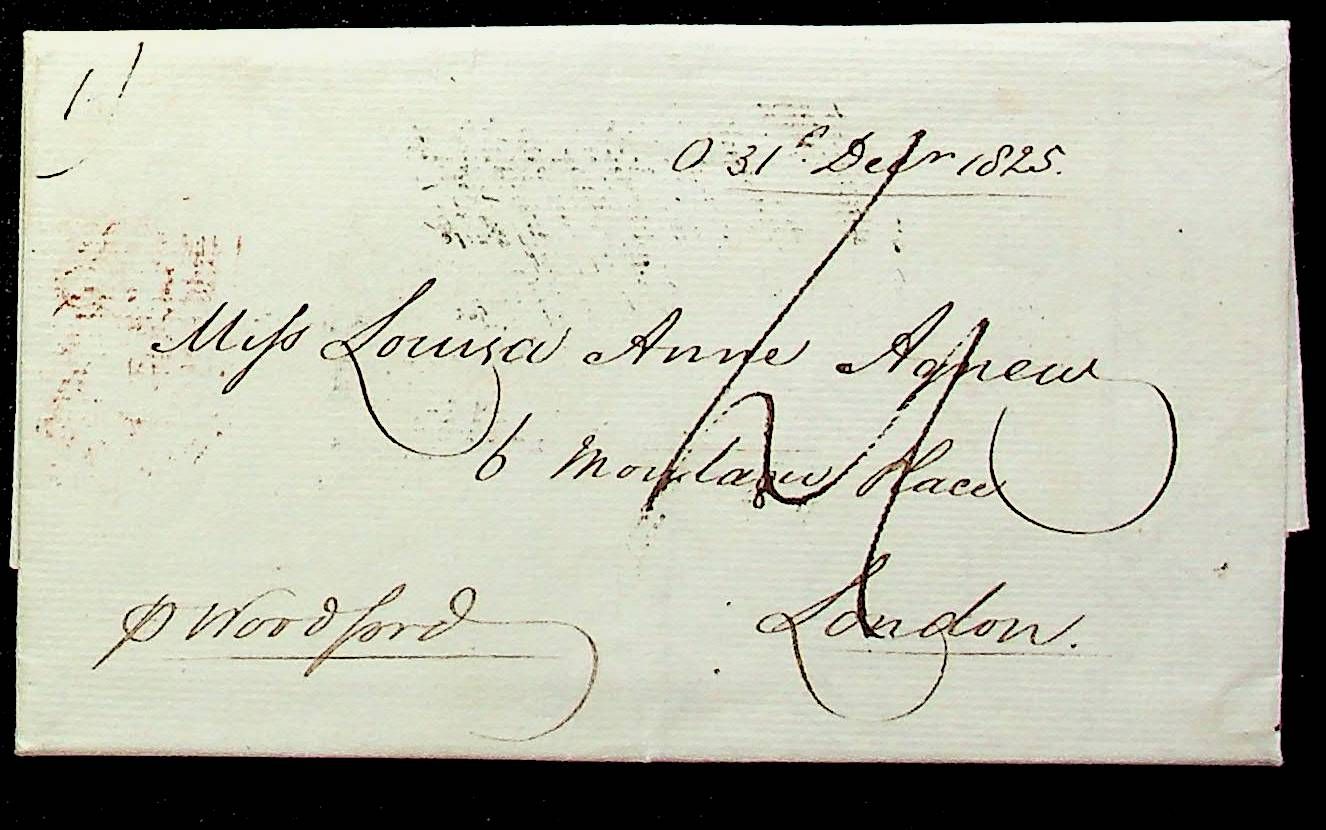6 January 1826 Madras SD8 pre stamp cover — COV-3951