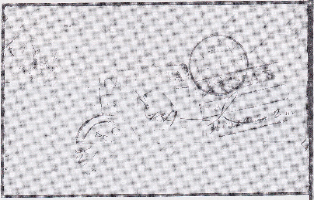 17 February 1854 Akyab FP 3 pre stamp cover — COV-3511