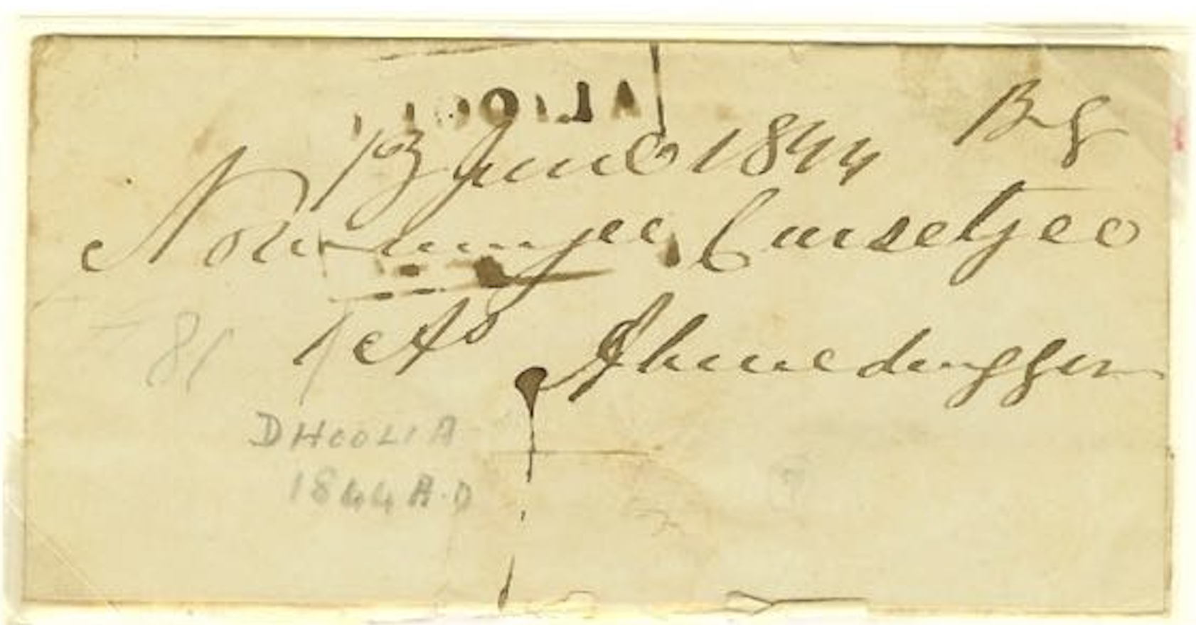 COV-847 — 1844 Dhoolia HG 2 pre-stamp cover