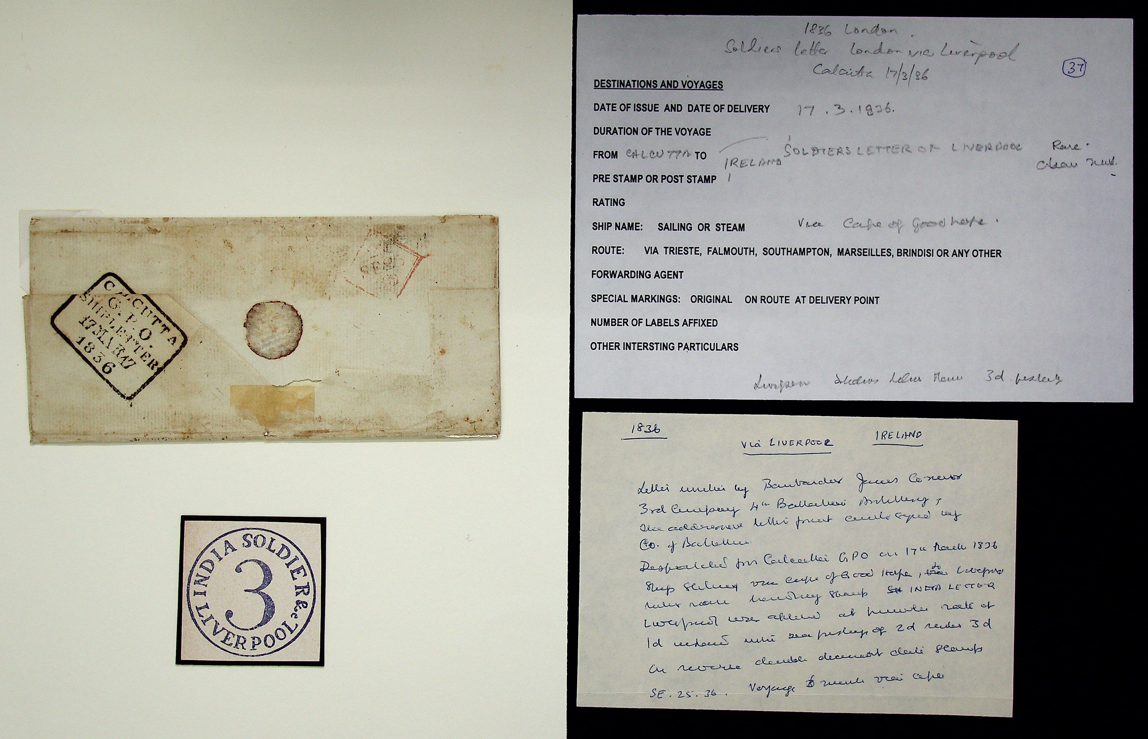 Calcutta SD9 pre stamp cover — scan 2 (COV-3649)