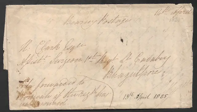 Goruckpoor HG 1 pre stamp cover — scan 2 (COV-3611)