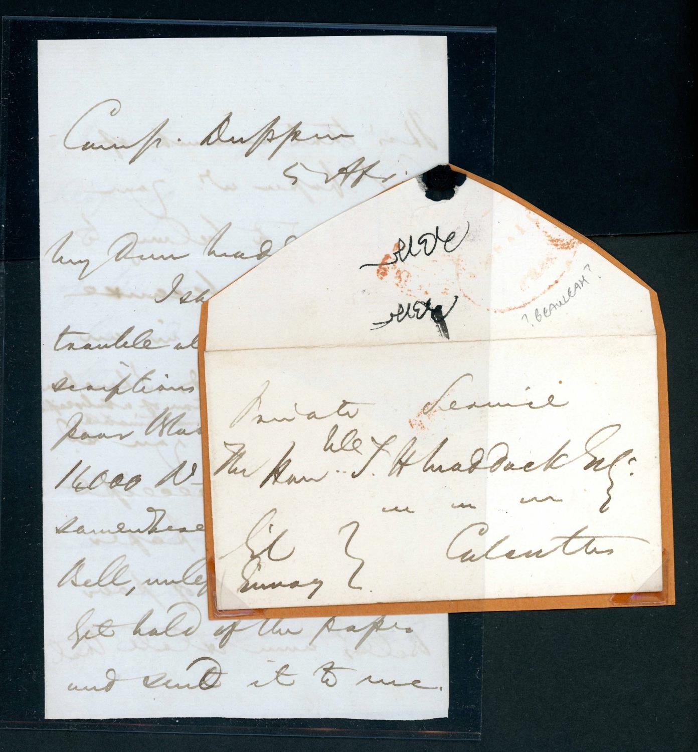 Pre-stamp cover of India — Barrackpore HG 7, scan 2 (COV-4888)