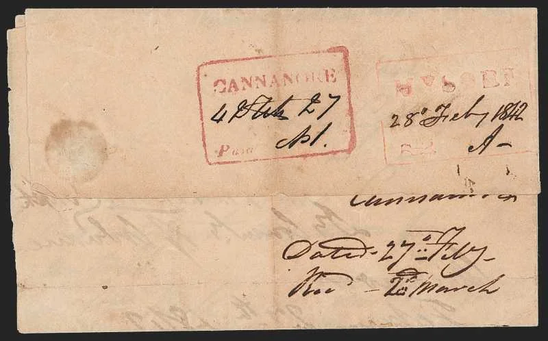 Mysore HG 4 pre stamp cover — extra (COV-387)