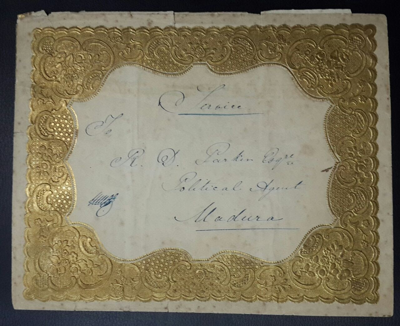 Madura HG 4 pre stamp cover — detail (COV-4532)