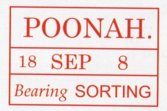 Poona HG 10a handstamp