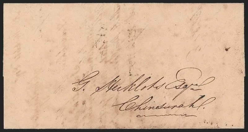 Calcutta HG 17 pre stamp cover — back (COV-376)