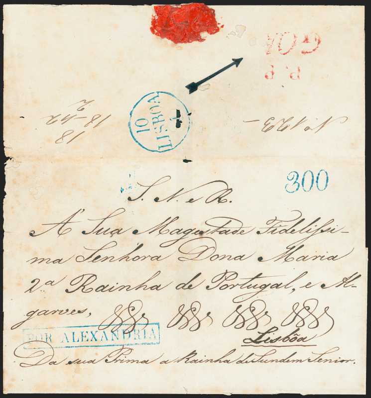 18 February 1842 Goa FP 9 pre stamp cover — COV-3175