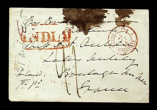 Burkaghupr HG 1 pre stamp cover — back (COV-3587)