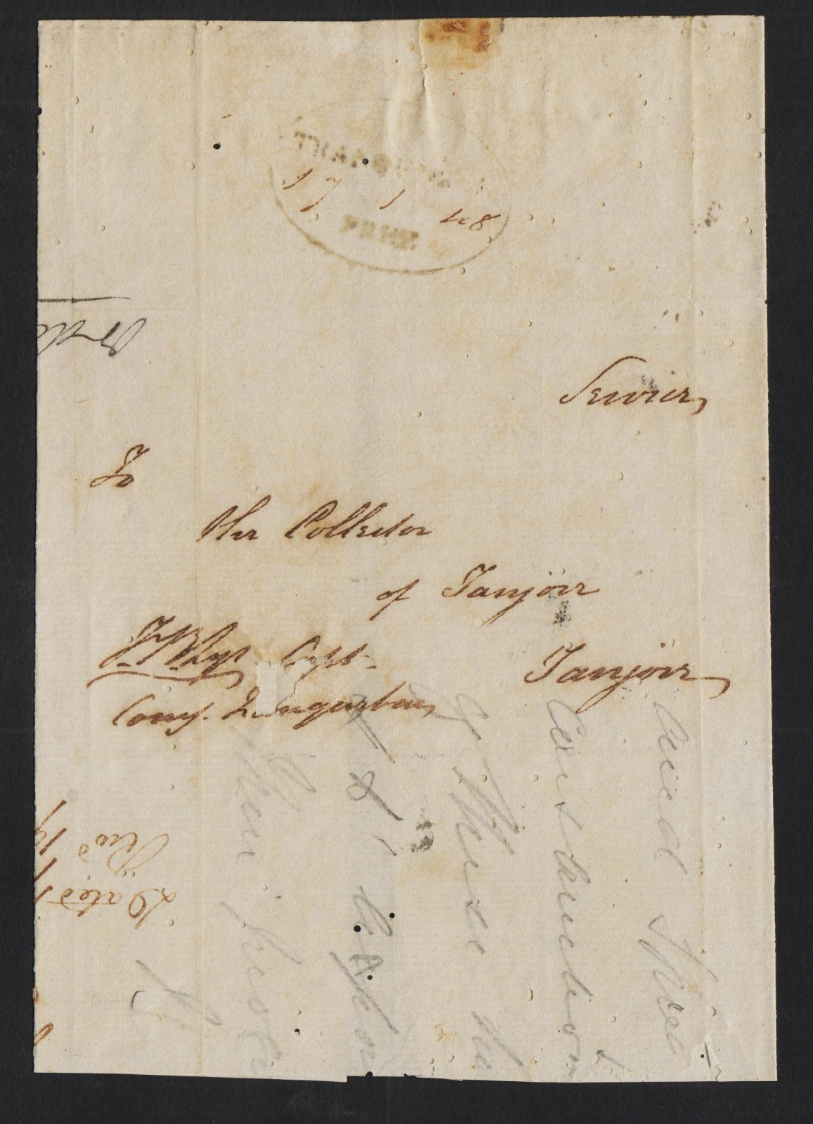 Tranquebar HG 8 pre stamp cover — front (COV-4539)