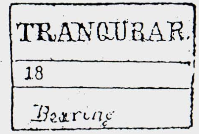 HG 7 handstamp from Tranquebar