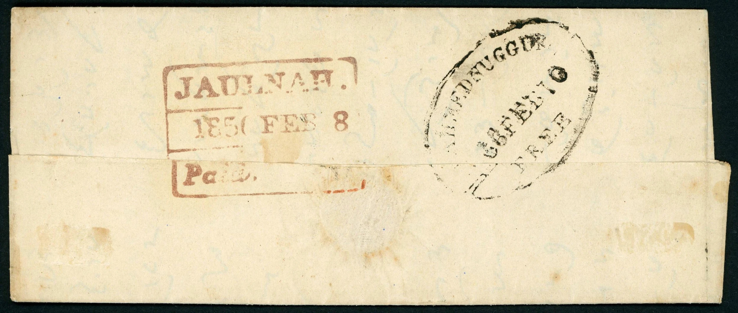 1856 Ahmednugur HG 3 pre stamp cover — COV-4774