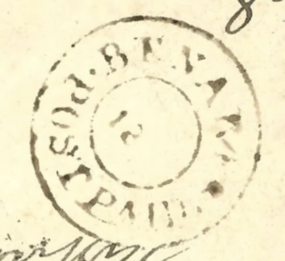 HG 3 handstamp from Benares