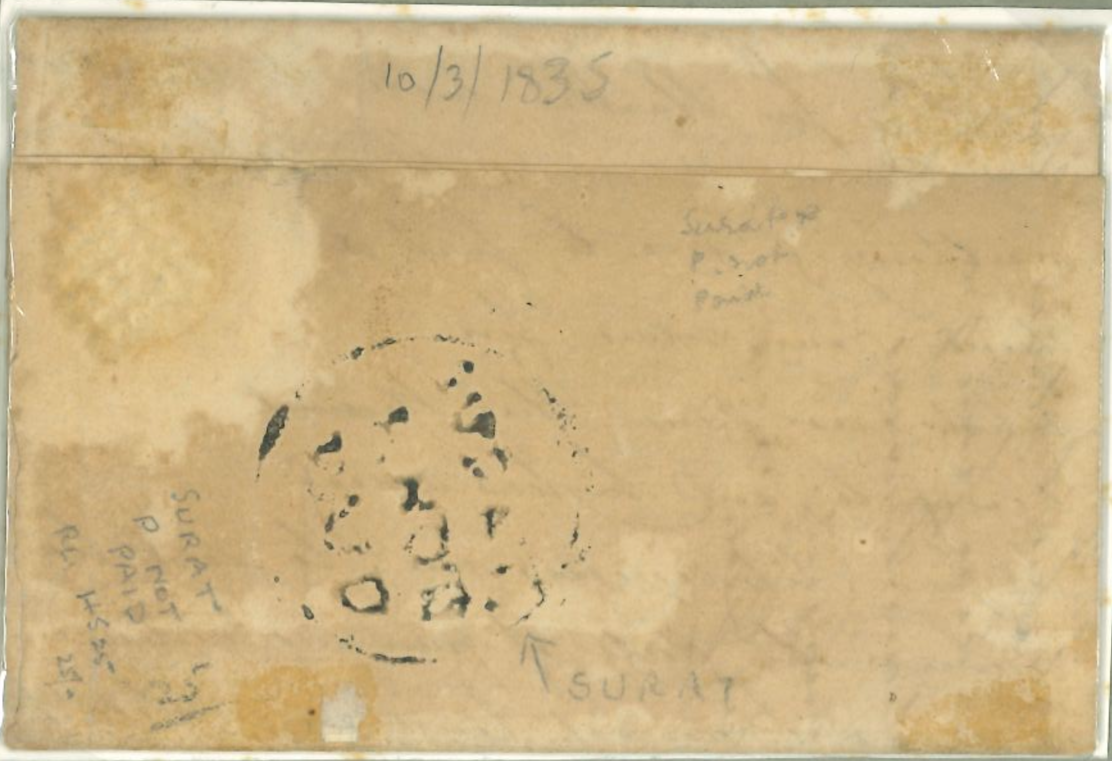10 March 1831 Surat HG 1 pre stamp cover — COV-2618