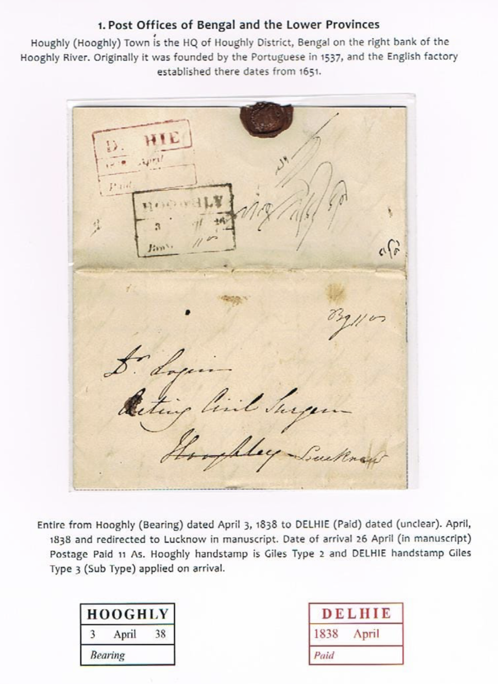 Houghly HG 2 pre stamp cover — scan 2 (COV-2828)