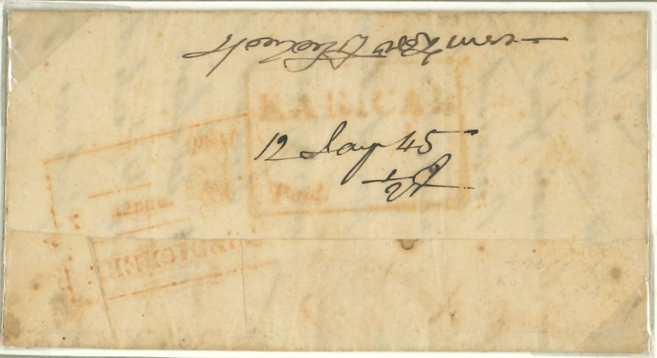 12 January 1845 Karical HG 1 pre-stamp cover — COV-2550