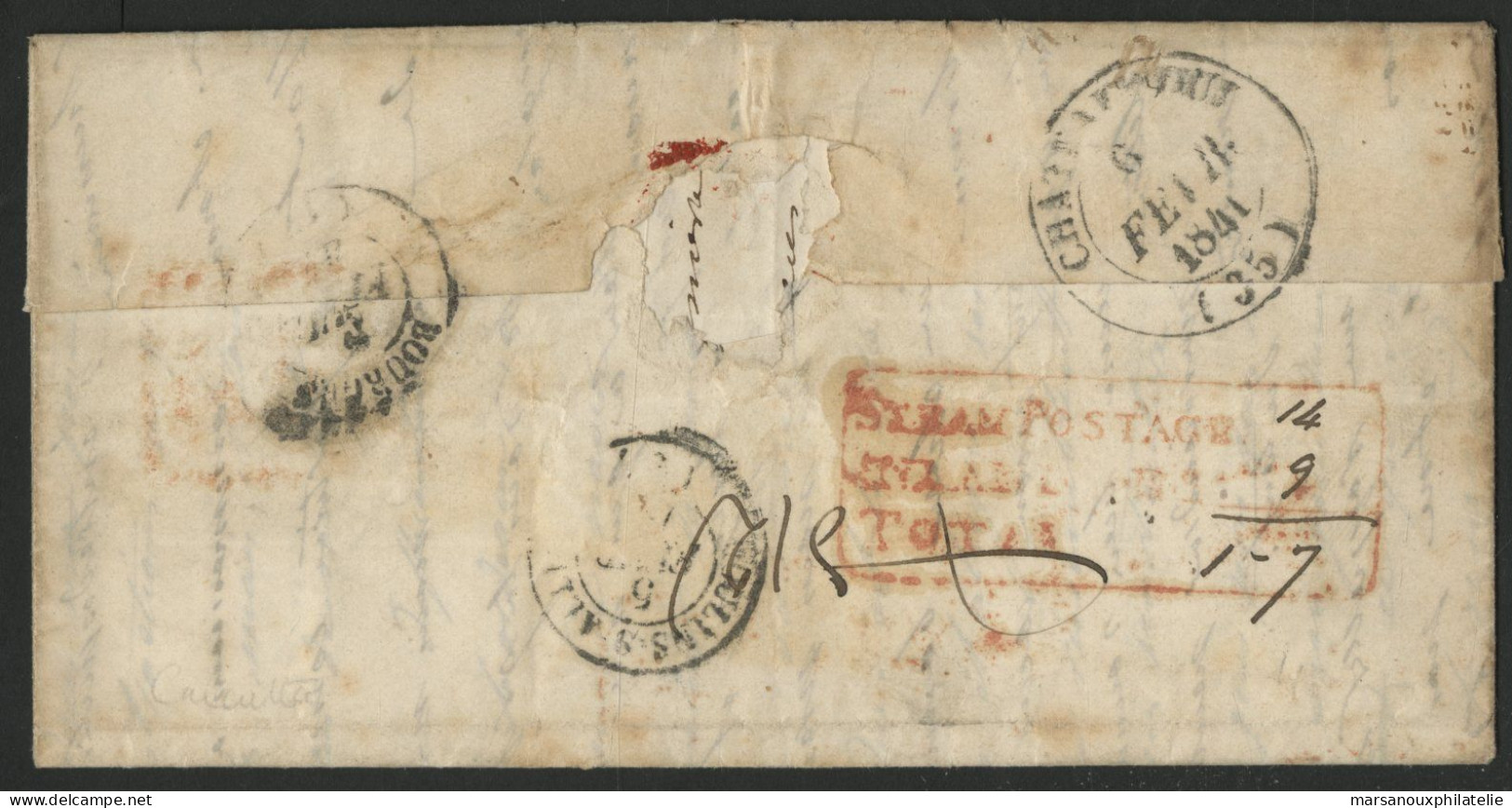 Calcutta SD13 pre stamp cover — scan 2 (COV-4739)