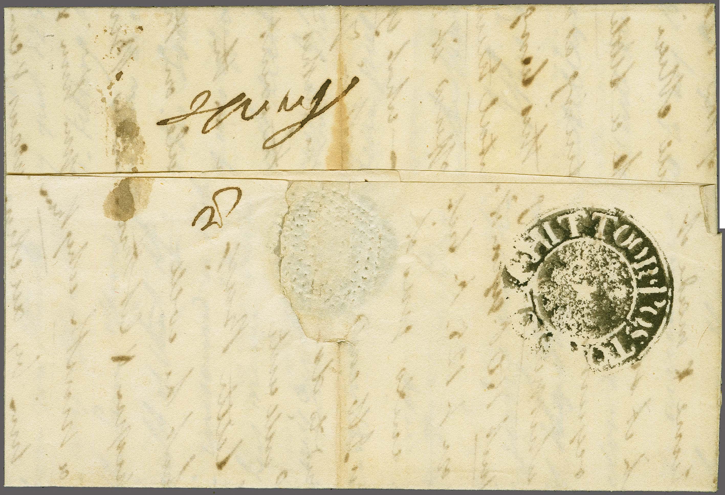 14 November 1818 Chittoor HG 2 pre stamp cover — COV-589
