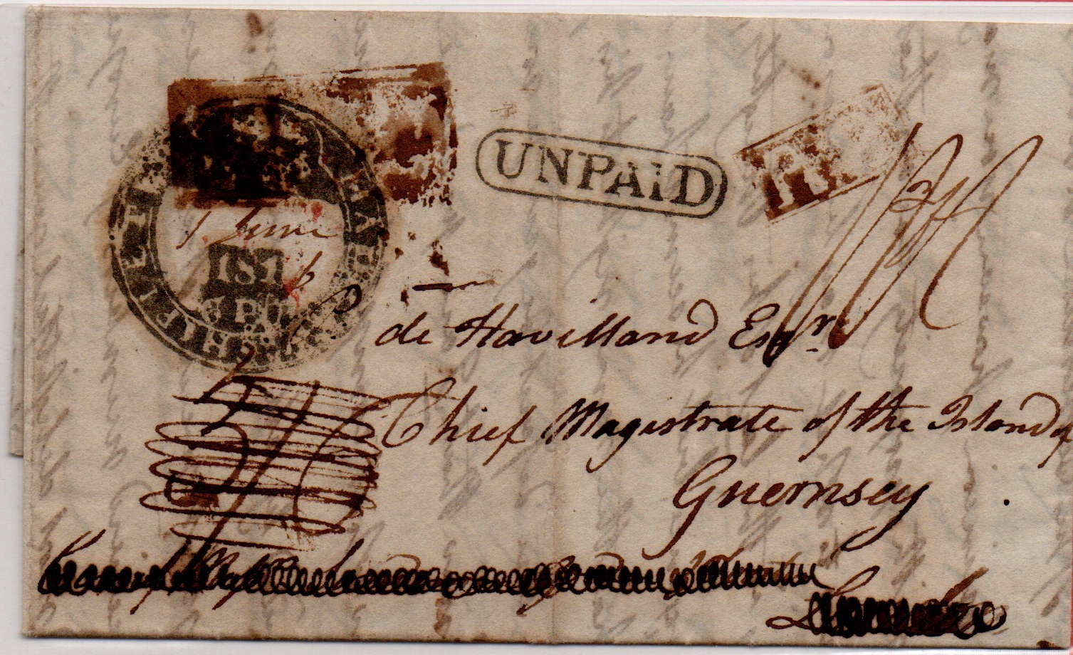 1 June 1816 Madras SD3 pre stamp cover — COV-530