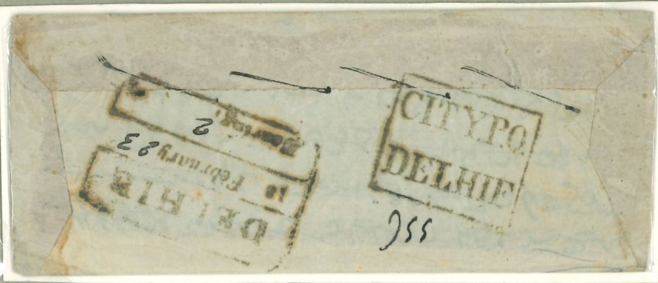 23 February 1845 Delhi HG 13 pre-stamp cover — COV-2570