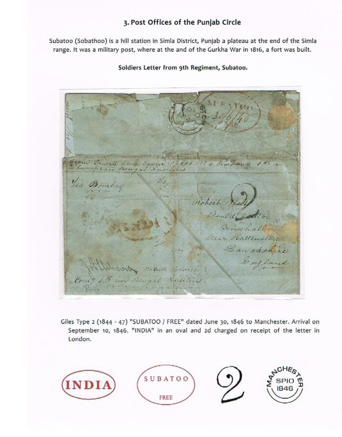 Sobathoo HG 2 pre stamp cover — back (COV-2816)
