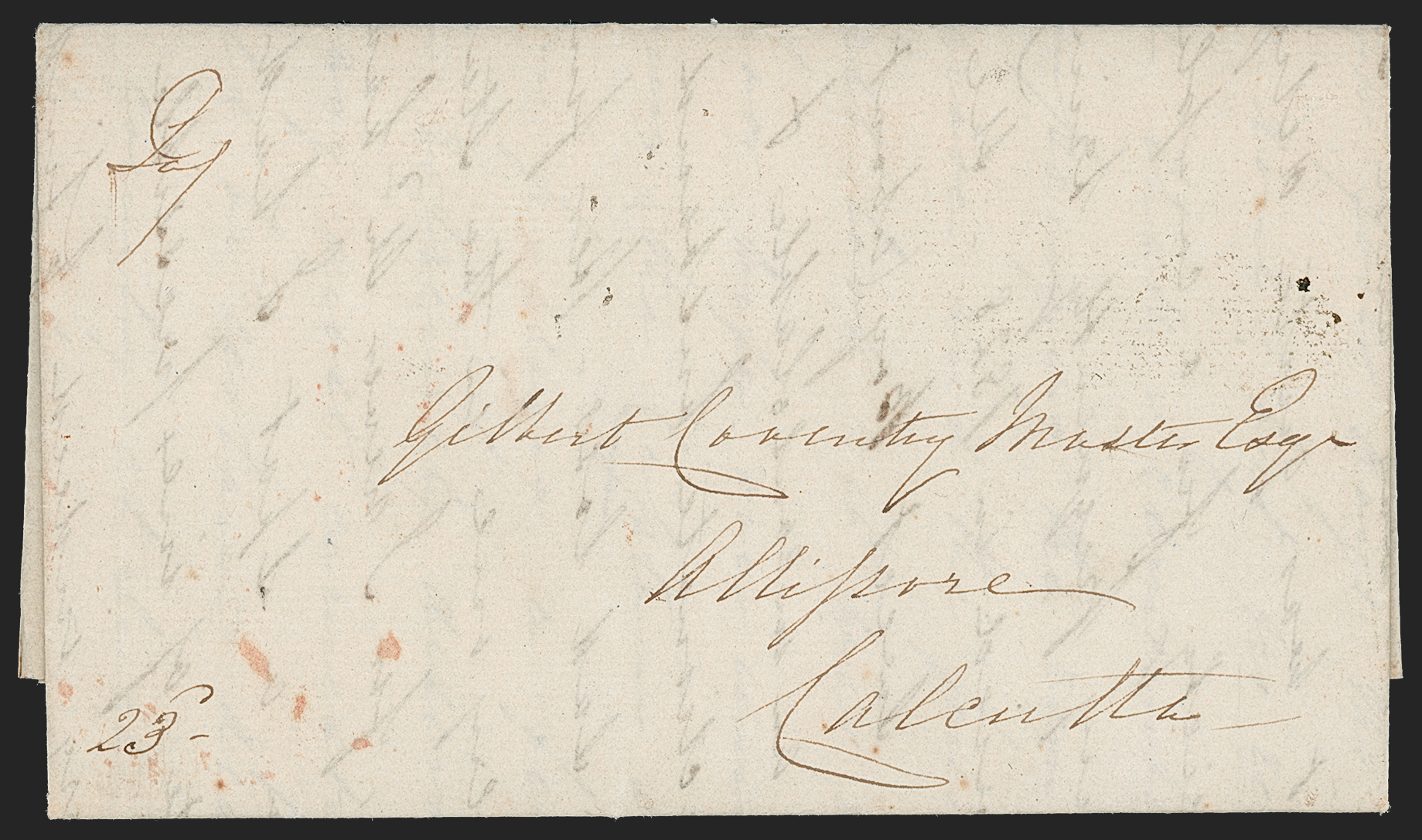Pre-stamp cover of India — Bundelcund HG 1, scan 2 (COV-5262)