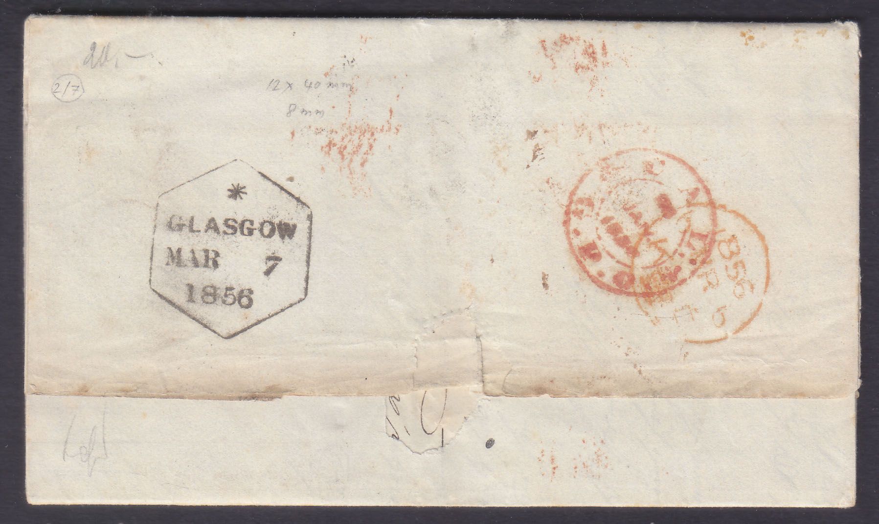 Calcutta SD17 pre stamp cover — scan 2 (COV-3644)