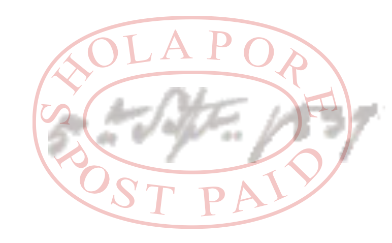 Sholapoor HG 1A — pre-1854 Indian handstamp, 1837, Red