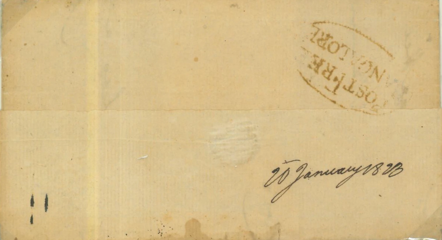20 January 1823 Bangalore HG 4 pre stamp cover — COV-2647