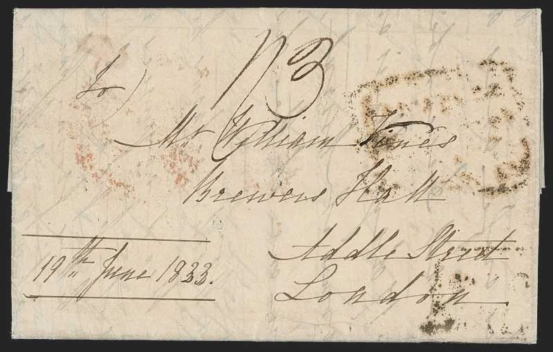 Saugor HG 1 pre stamp cover — back (COV-499)