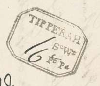 HG 2 handstamp from Tipperah