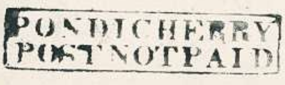 HG 6 handstamp from Pondicherry