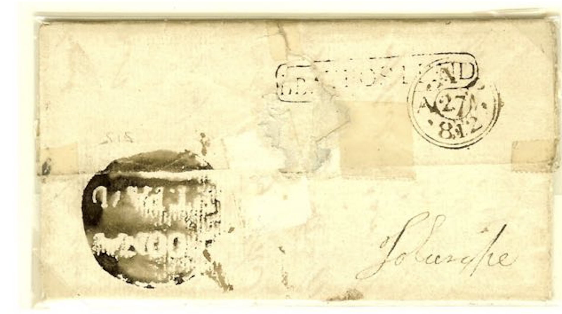 1812 Poona HG 1 pre stamp cover — COV-850