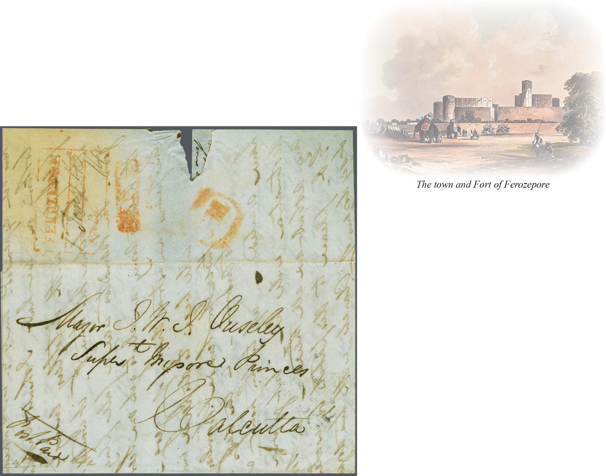 Pre-stamp cover of India — Ferozepore HG 1, scan 2 (COV-5135)