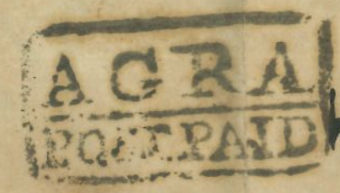 HG 4 handstamp from Agra