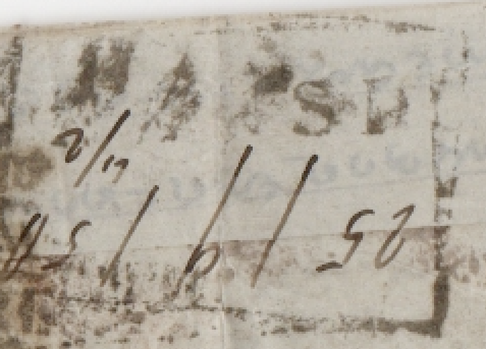 Hansi HG 3 — pre-1854 Indian handstamp, 1851, Black