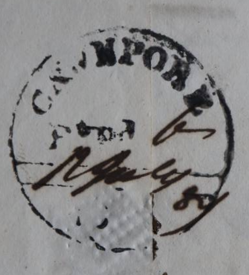 HG 6 handstamp from Cawnpore