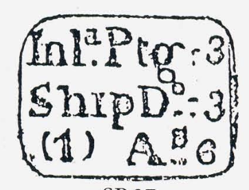 SR27 handstamp from Calcutta