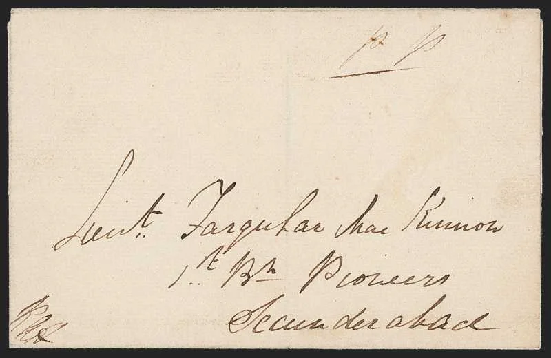 Cannanore HG 1 pre stamp cover — back (COV-224)