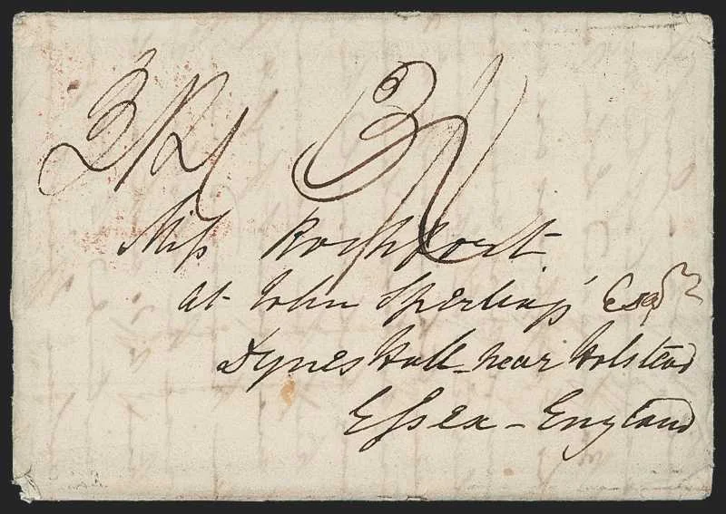 Mysore HG 2 pre stamp cover — back (COV-487)